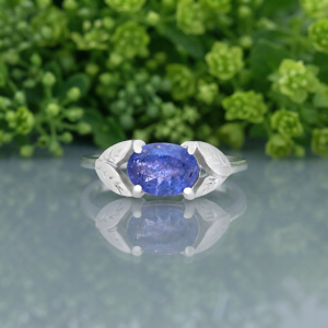 Сребърен пръстен естествен Танзанит 0,89 ct.